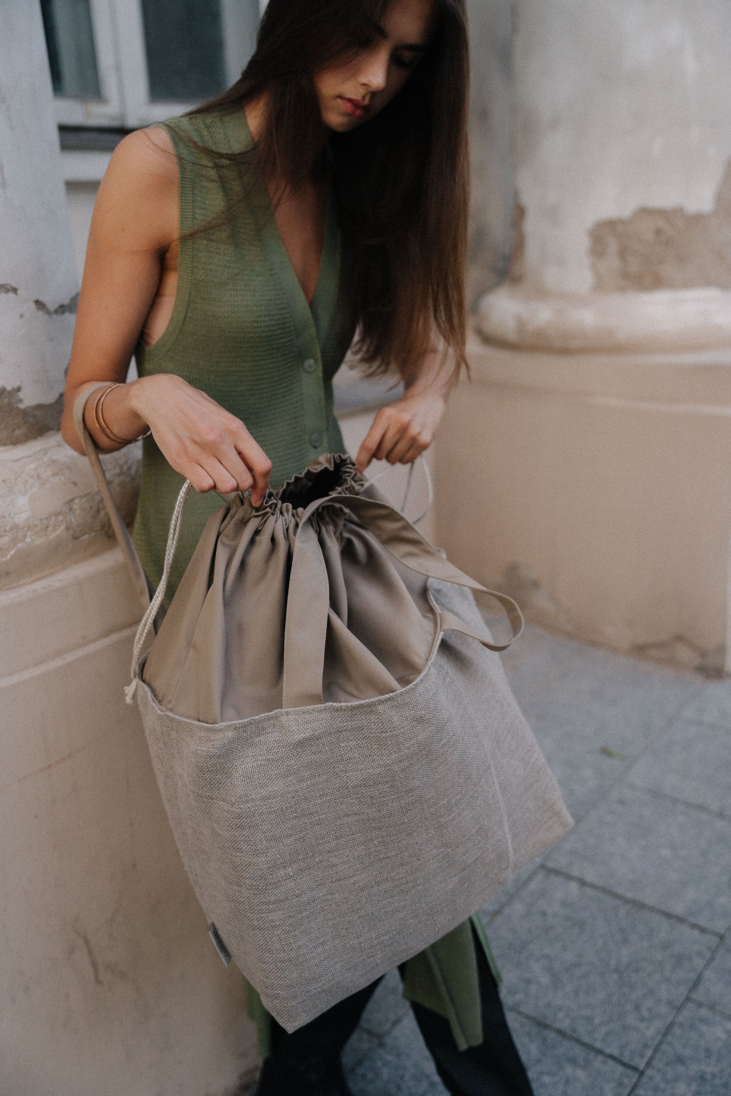 TIMELESS CLASSY LINEN BAG