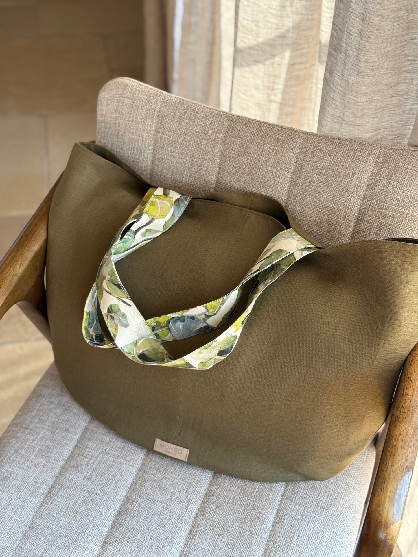 LINEN MOSS TOTE