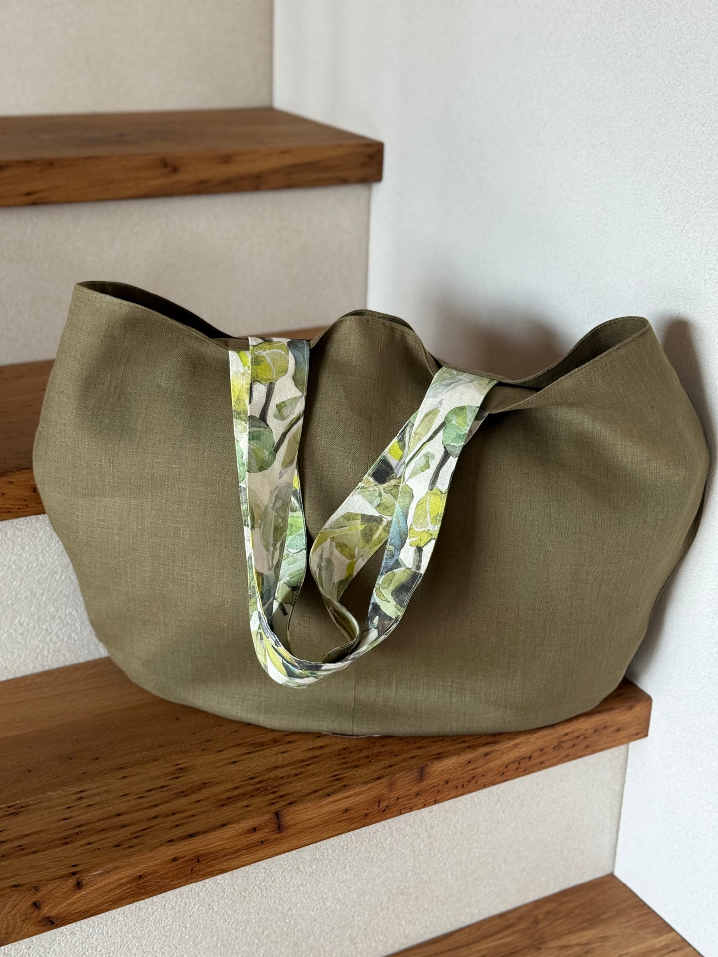 LINEN MOSS TOTE