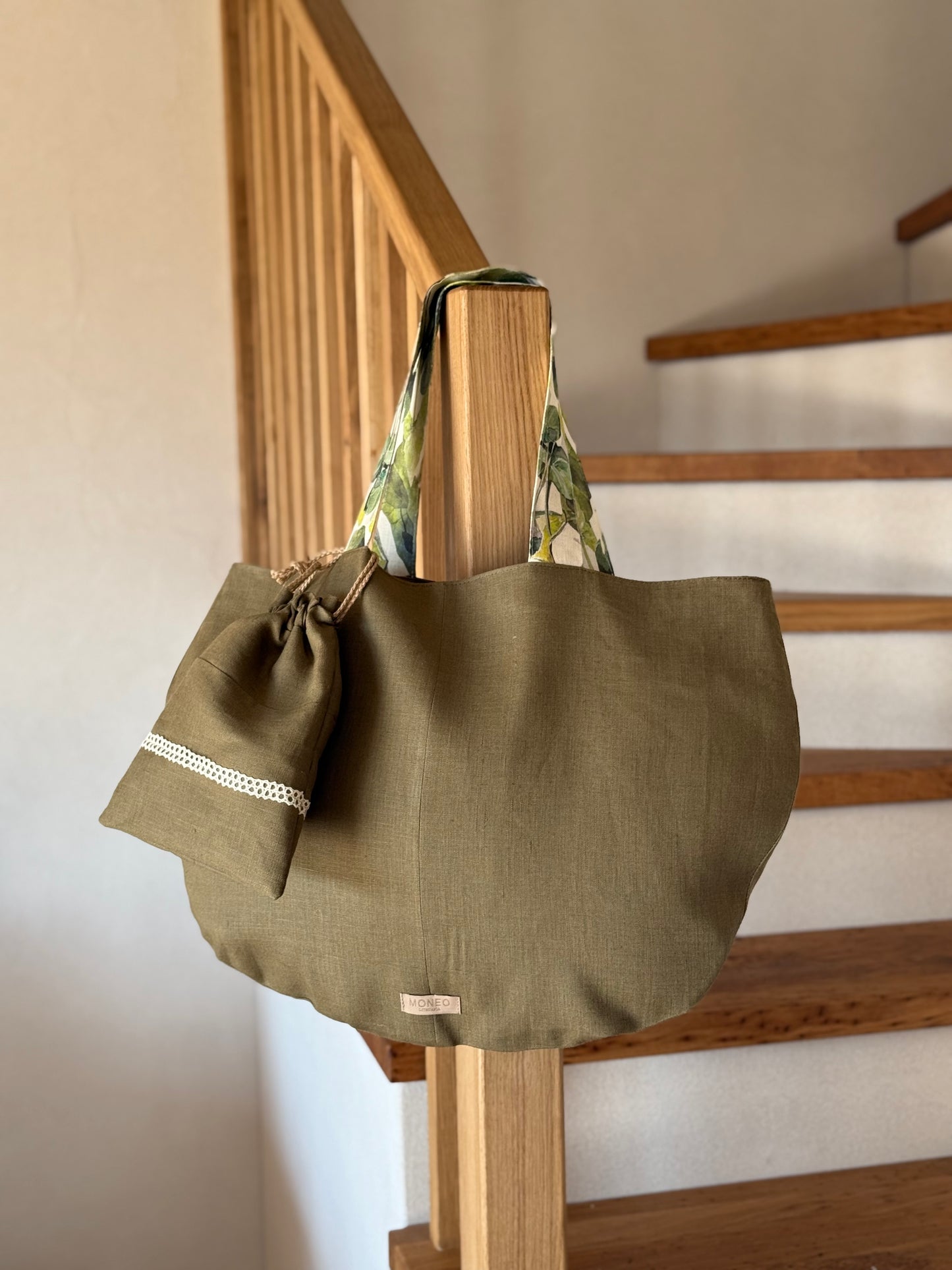 LINEN MOSS TOTE
