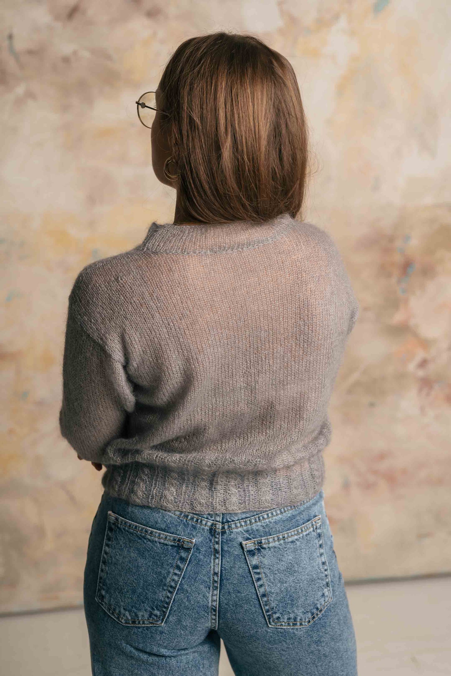 GREY MOHAIR SWEATER