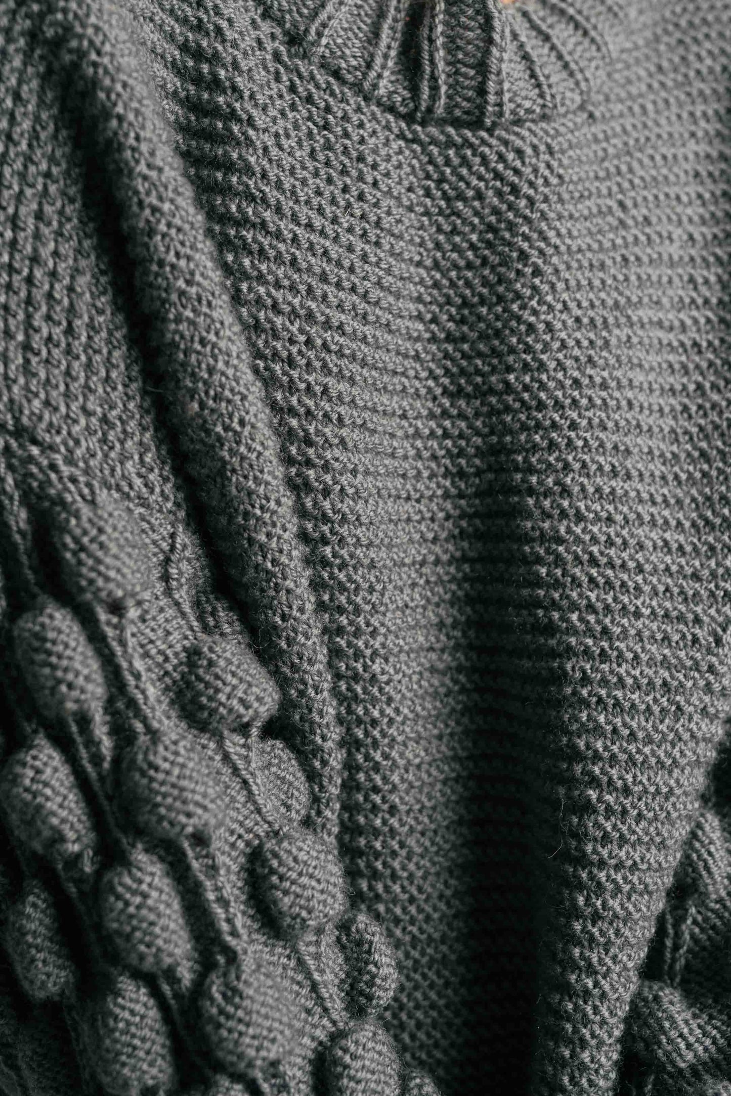 GREY BUBBLE SWEATER DRESS