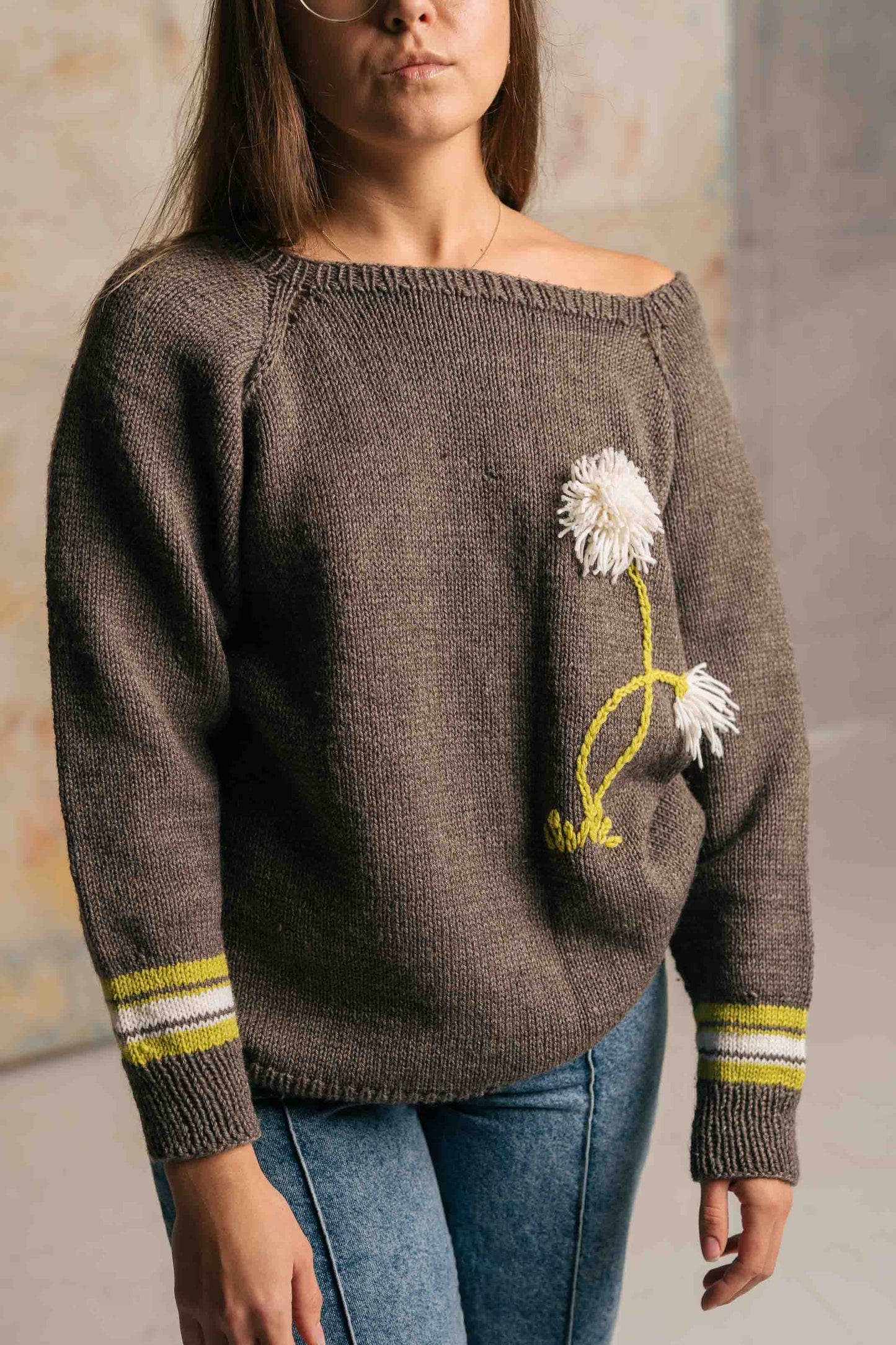 HAND KNITTED MERINO WOOL SWEATER