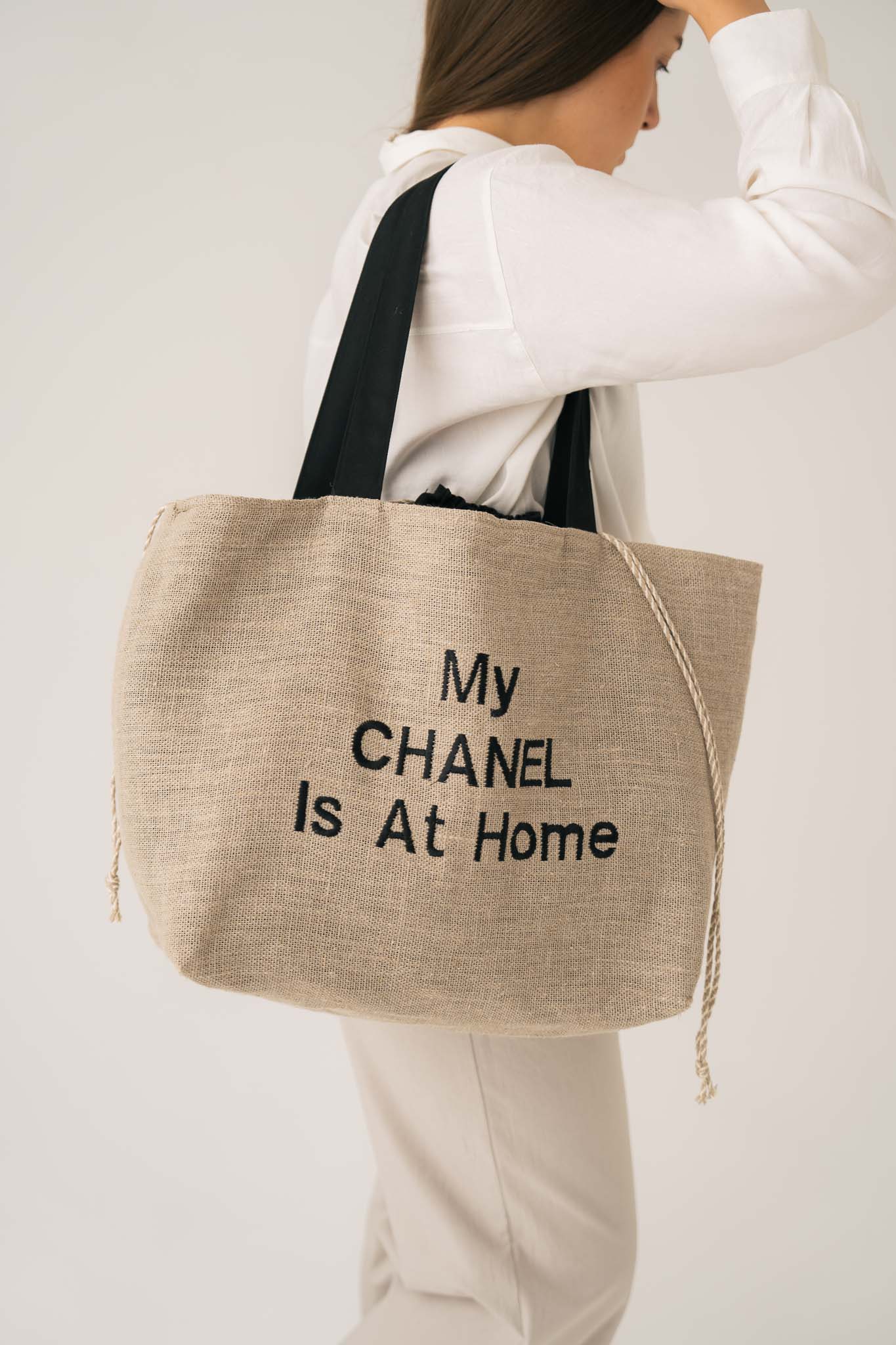 Chanel linen bag sale