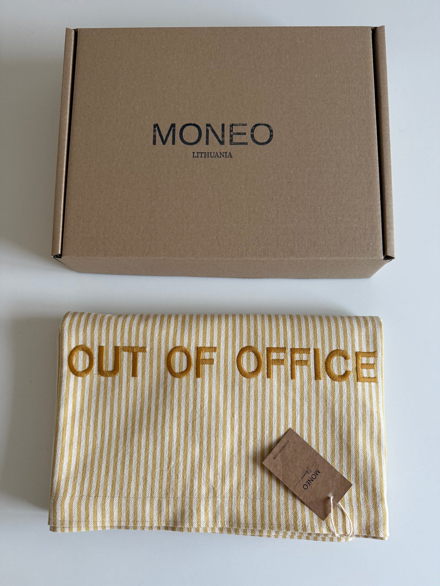 Beach Blanket “ OUT OF OFFICE” YELLOW