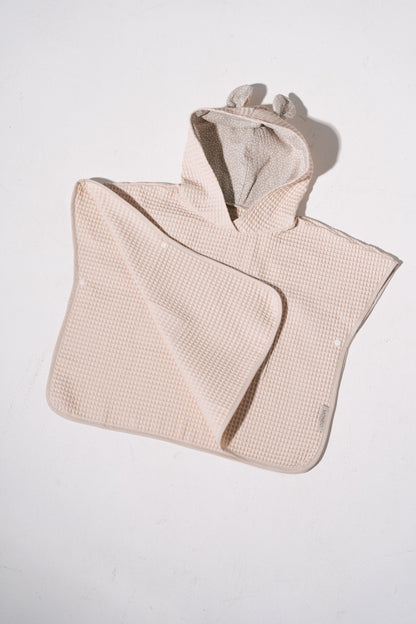 KIDS PONCHO Beige\Grey