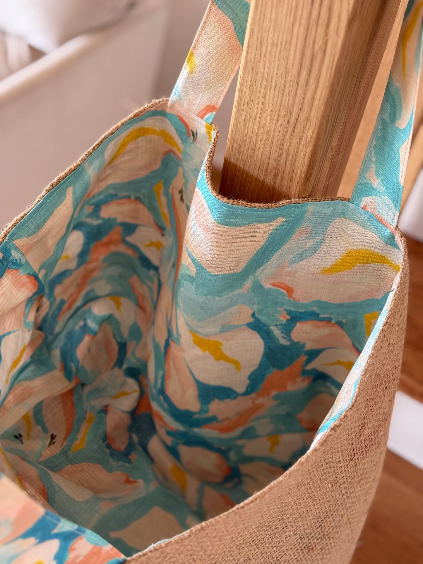 LINEN SKY TOTE