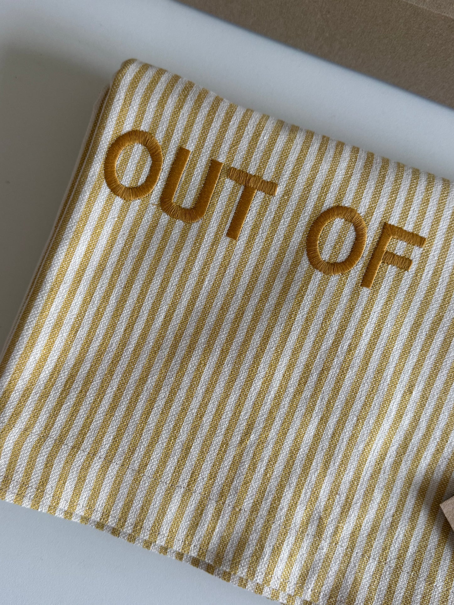 Beach Blanket “ OUT OF OFFICE” YELLOW