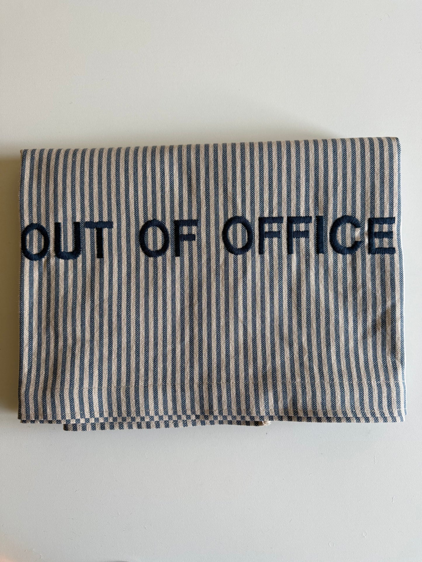 Beach Blanket “ OUT OF OFFICE” BLUE