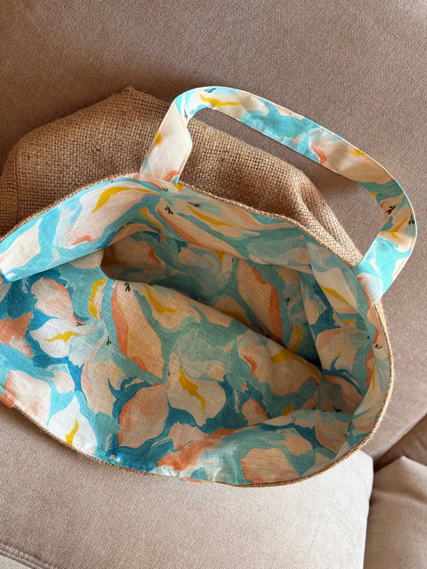 LINEN SKY TOTE