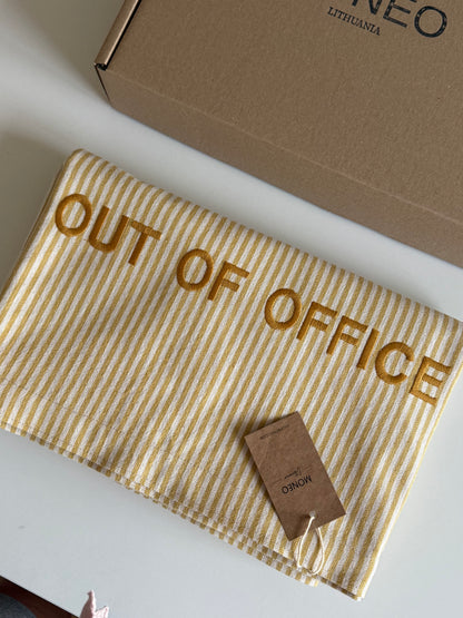 Beach Blanket “ OUT OF OFFICE” YELLOW