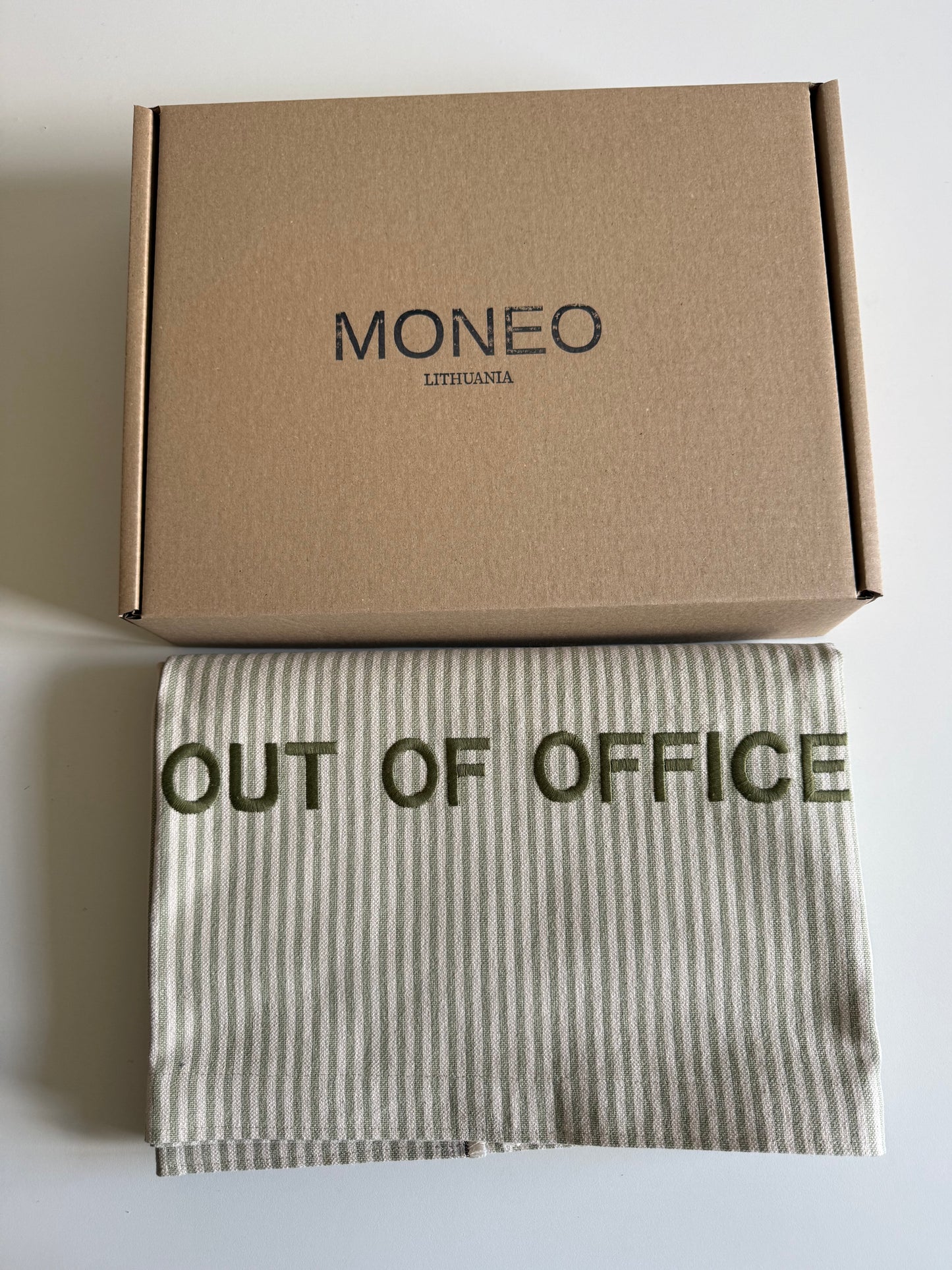 Beach Blanket “ OUT OF OFFICE” GREEN