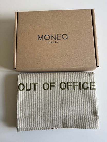 Beach Blanket “ OUT OF OFFICE” GREEN