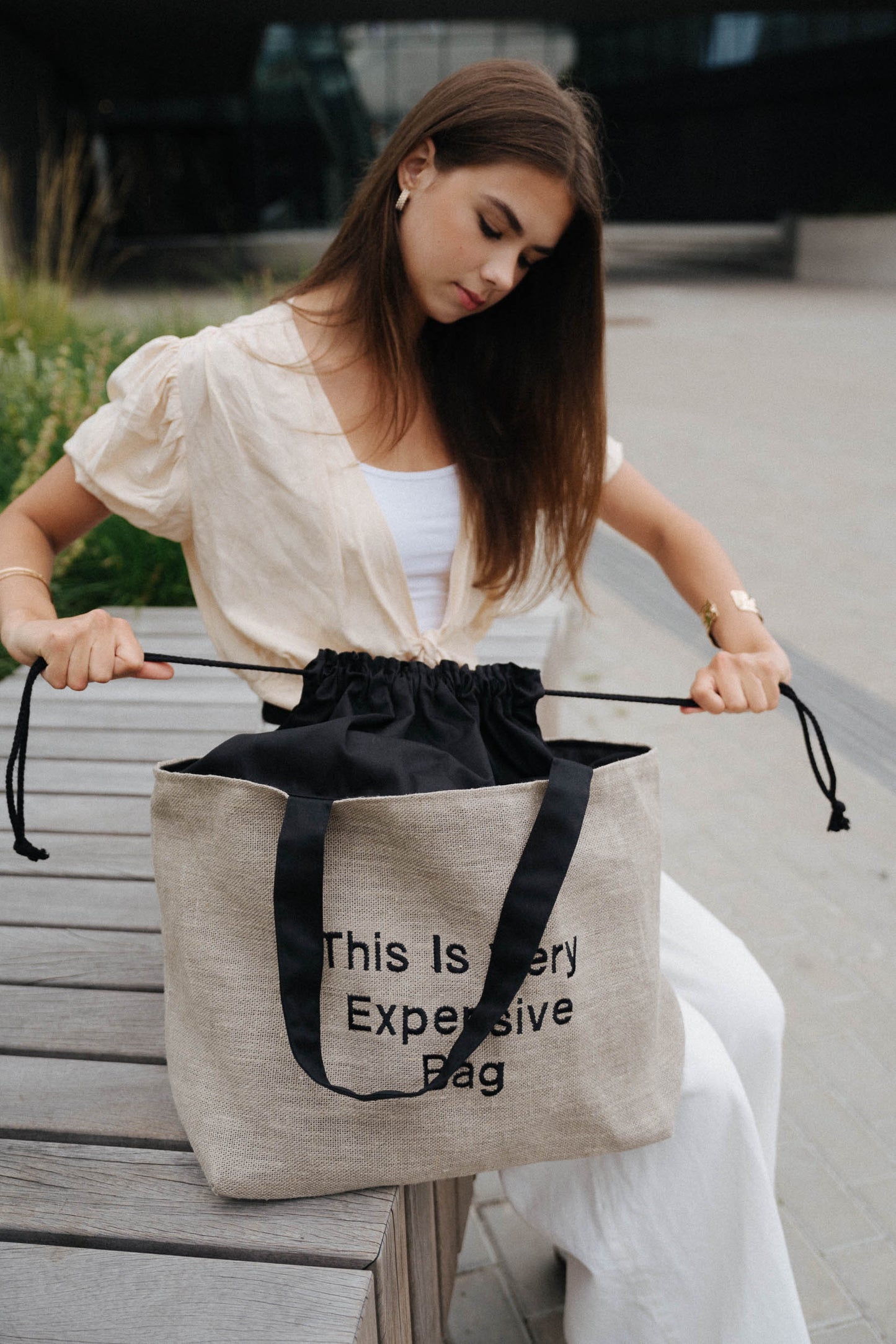 LINEN VERY EXPENSIVE BAG