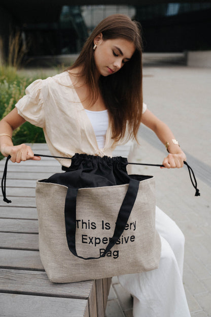 LINEN VERY EXPENSIVE BAG