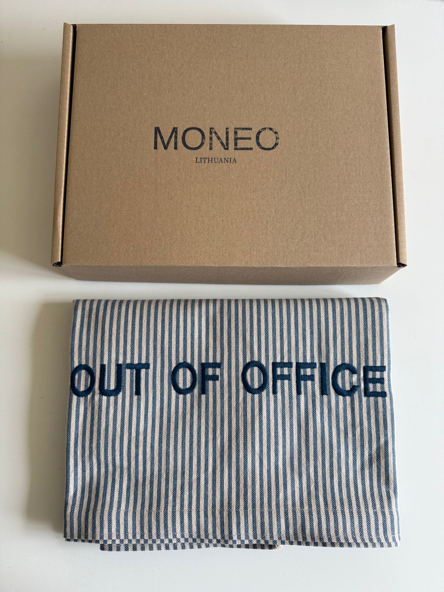 Beach Blanket “ OUT OF OFFICE” BLUE