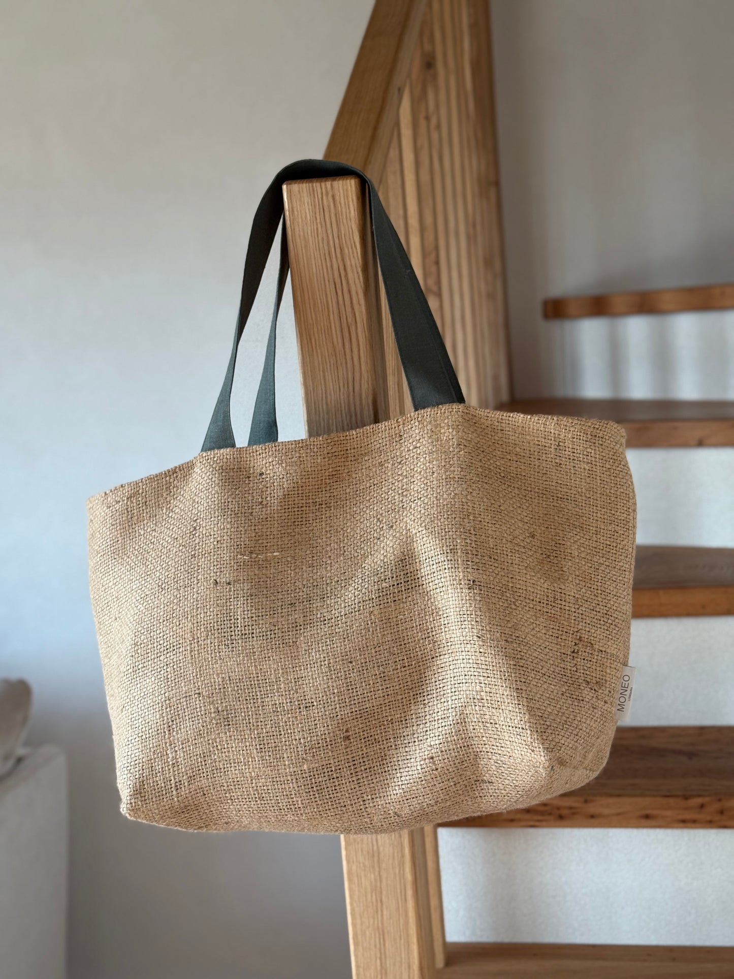 AQUAMARINE LINEN TOTE