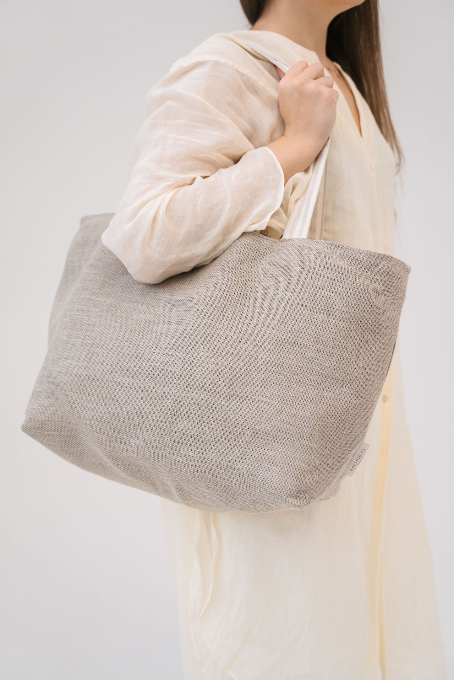 GREY LINEN BAG