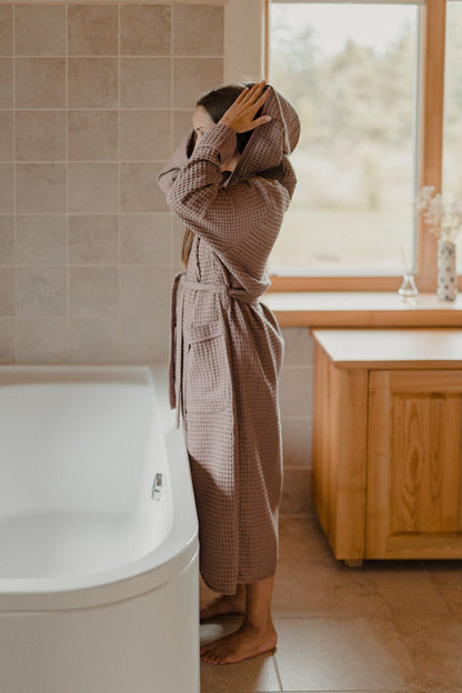 WAFFLE BATHROBE