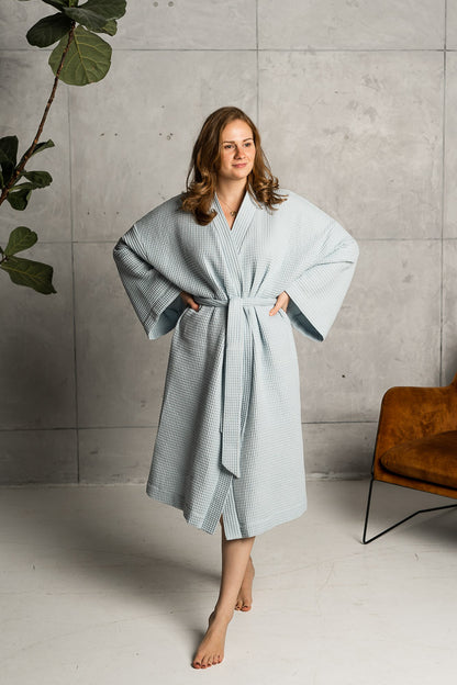 WAFFLE KIMONO ROBE